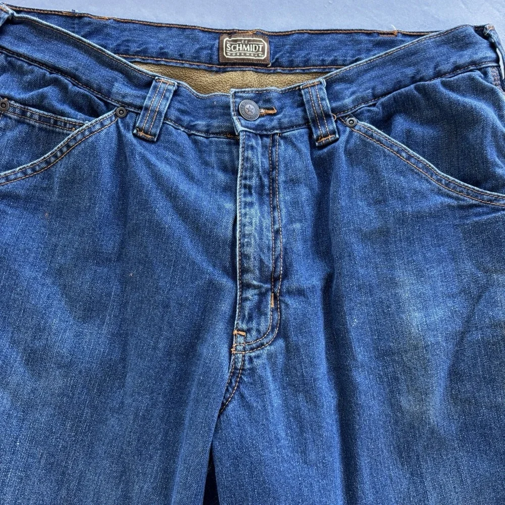 C.E. Schmidt Workwear Fleece Lined Denim Jeans‎ Mens 36x30 Insulated